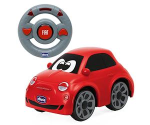 Chicco Fiat 500e, Macchina Telecomandata per Bambini, con Volante Radiocomando Intuitivo e Ergonomico, 2 Pulsanti, Suoni Reali Motore e Clacson, Giochi per Bambini 2-6 Anni