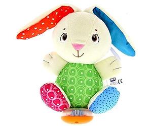 Chicco - Fluffy Carillon Coniglietto, Peluches per Bambini con Carillon Appendibile al Lettino, Suona una Delicata Ninna Nanna, 0 Mesi+