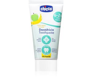 Chicco Fluoride-Free Toothpaste 6-24m dentifricio senza fluoro per bambini Apple-Banana 50 ml