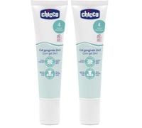 Chicco Gel Gengivale 2 n 1 Per Bambini, Azione Antibatterica, Lenitiva E Igienizzante, Multicolore, 30 ml, Confezione da 2