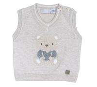 Chicco, Gilet Neonato di Maglia in Misto Cotone Lana, Beige, 24 Mesi
