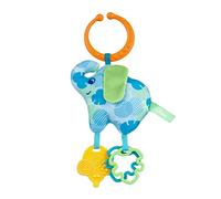 CHICCO Elefante Morbido Peluche e Anello Universale per Passeggini per Bambini da 0+ Mesi - 11117-00