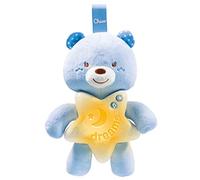 Chicco Gioco Goodnight Bear, Morbido Orsetto Azzurro con Luci, Suoni e Melodie Che Aiutano Il Bambino ad Addormentarsi, 0 Mesi +