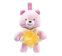 Chicco Gioco Goodnight Bear, Morbido Orsetto Rosa con Luci, Suoni e Melodie Che Aiutano Il Bambino ad Addormentarsi, 0 Mesi +