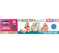 Chicco Gioco Treno degli Orsetti,Gioco in Legno, Playset con Trenino,4 simpatici personaggi e 5 blocchi colorati, Leggeri e facili da afferrare, Metodo Montessori, Gioco sensoriale per bambini,2 Anni+
