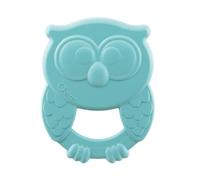 Chicco Gioco Massaggiagengive Gufo Eco+, Realizzato In Morbida Bioplastica Proveniente Da Fonti Vegetali, Made In Italy, Età 3-18 Mesi, Colori Assortiti, color Azzurro