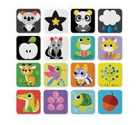 Chicco Gioco Memo Evolutivo Montessori 1 Anno +, Gioco di Memoria con 36 Carte, 18 Coppie Alto Contrasto e Colori, Stimola Vista, Osservazione e Concentrazione, Memory per Bambini