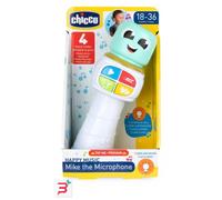 Chicco Microfono Giocattolo per Bambini 18-36 mesi, Gioco elettronico musicale Prima Infanzia, Modalità di gioco 4in1, Microfono interattivo con effetti divertenti, Melodie, Suoni e Luci