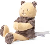 Chicco Peluche Neonato Morbido Velour Orsetto, Gioco Interattivo con Tintinnio Sensoriale e Velcro, Diverse Texture per Sviluppo Tattile, Regalo Nascita, 0 Mesi