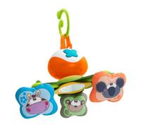 Chicco Gioco Passeggio Dancing Friends, Giostrina a Carica Manuale Trasportabile, Leggera e Sicura, con Doppio Sistema di Aggancio Universale, 0 Mesi +