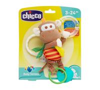 Chicco Gioco Prime Attivita' Trillino con Sonaglini a Forma di Morbida Scimmia 3/24 Mesi