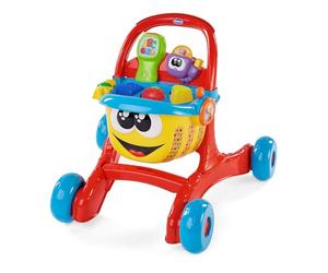 Chicco - Gioco Primi Passi Lello Il Carrello Italiano/Inglese 4in1, Per Imparare a Camminare, Forme e Incastri, Scanner Removibile per Fare la Spesa, Multiattività, Batterie incluse 9-24 Mesi
