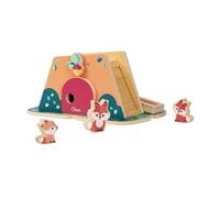 Chicco Gioco Tana delle Volpi, Gioco in Legno, Playset con Casetta e 3 simpatici