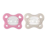 Chicco Gommotto Dual Soft, Ciuccio in Silicone 6-16 Mesi, Bicolore, Set di Gommotti con Doppia Morbidezza, Supportano la Respirazione e Favoriscono il Corretto Sviluppo della Bocca, 2 Pezzi, Bimba