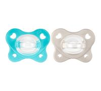 Chicco Gommotto Dual Soft, Ciuccio in Silicone 6-16 Mesi, Bicolore, Set di Gommotti con Doppia Morbidezza, Supportano la Respirazione e Favoriscono il Corretto Sviluppo della Bocca, 2 Pezzi, Bimbo