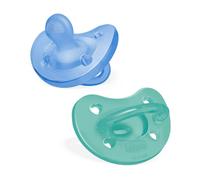 Chicco Gommotto Silicone Azzurro 16-36 Mesi Succhietto Ortodontico 2 Pezzi