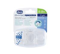 Chicco PhysioForma - Succhietto Gommotto 16-36M Crystal in Silicone, 2 Pezzi