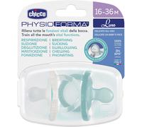 CHICCO 2 Gommotti 16-36m Gommotto Physio Soft Lux | Ciuccio Maschio in Silicone