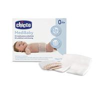 Chicco Kit Medicazione Ombelicale, Set 14 Compresse Pretagliate per Ombelico e 7 Bende a Rete, Permette di Fissare e Rimuovere la Medicazione con Facilità, Compressa Traspirante, Set 21 Pezzi, 0+ Mesi