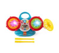 Chicco La mia Prima Batteria, Gioco Musicale elettronico, Due Tamburi e Un cimbalo,2 Bacchette Incluse, Oltre 35 Suoni e Melodie, 5 Livelli di Volume, luci Colorate, 3 modalità di Gioco, 18-36 Mesi