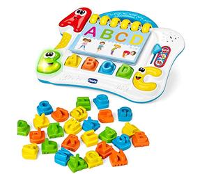 Chicco Lettere in Movimento Edu4You, Gioco Educativo Elettronico con Frasi e Canzoni per Imparare Le Lettere dell'Alfabeto, Ispirato al Metodo Montessori - Giochi Bambini 3-6 Anni