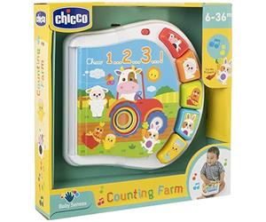 Chicco Libretto Animali della Fattoria, Libro Elettronico per Imparare i Primi Numeri, Con Pulsanti e Suoni, Gioco Educativo Elettronico per Bambini, Giochi Educativi, Libro Bambini 6-36M, Idea Regalo