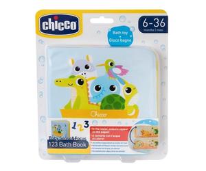 Chicco Libro morbido da bagno 123 - Gioco impermeabile per lo sviluppo sensoriale, 1 pezzo
