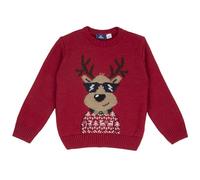 Chicco, Maglione natalizio per bimbo con disegno jacquard, Rosso, 9 mesi