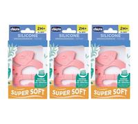 Chicco Massaggiagengive Soft Iguana con Setole Morbide 2M+ Rosa 3x1 St