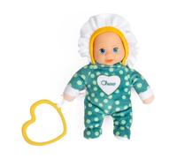 Chicco Mini Bambola My Doudou Doll Fiore, Altezza 18 cm, Bambola di Pezza Morbida e Dettagli Dipinti, Gioco Sensoriale con Anello a Cuore e Colori Tenui, Lavabile in Lavatrice, 0+ Mesi
