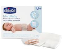 MINI KIT MEDICAZIONE OMBELICALE CHICCO MEDIBABY 3 BENDE A RETE ELASTICA CALIBRO 6 + 3 GARZE OMBELICALI TNT 10X10 CM