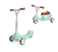Chicco Monopattino Evolutivo 2 in 1, Cavalcabile da 1 Anno, Monopattino dai 2 Anni, Portata Max 20 kg, Manubrio Sterzante e Ruote Gommate, Leggero e Facile da Trasportare, Cavalcabile per Bambini