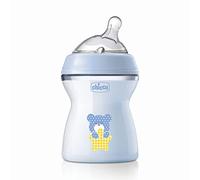 Chicco Natural Feeling - Biberon 2M+ Capacità 250ml Flusso Medio Azzurro,1 Pezzo