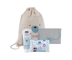Chicco Natural Sensation Set Cambio - Set per il cambio pannolino, crema 100 ml e 16 salviettine