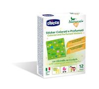 Chicco Natural Sticker Colorati e Profumati Alla Citronella Ed Eucalipto Antizanzare Bambini 12 Pezzi