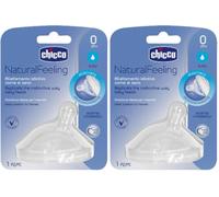 Chicco Naturalfeeling Tettarella, 0 Mesi +, Flusso Lento (Confezione da 2)