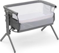 Chicco Next2Me Armonia, Culla Neonato Fianco Letto, Spondina Apribile, 11 Livelli di Altezza, Altezza Regolabile da 66 fino a 83 cm, 4 Ruote, Ottima Circolazione dell’Aria, Grigio