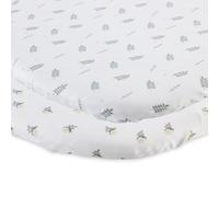 Chicco Baby Hug - Lenzuola in bambù per culla (confezione da 2), morbide e ipoallergeniche, termoregolanti, ecologiche, adatte per pelli sensibili, verde