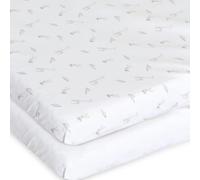 Chicco Next2Me - Lenzuola per culla (confezione da 2), 100% morbido cotone, accessorio originale e ufficiale per culla Next2Me, cotone e nuvola