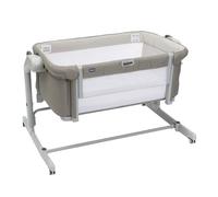 Chicco Next2Me Magic Evo, Culla Neonato Fianco Letto, con Modalità Dondolo, Spondina Apribile, 11 Livelli di Altezza, Altezza Regolabile, 4 Ruote, Materasso e Borsa da Viaggio Inclusi, Beige