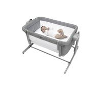 Chicco Next2Me Magic Evo Lettino per bambini, compatibile con diversi letti, modalità a dondolo, altezza regolabile, barriera scorrevole, 4 ruote, buona circolazione dell'aria, materasso e borsa