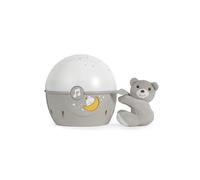 Chicco Next2Stars Luce Notturna per Bambini con Pupazzo - Proiettore Stelle Soffitto per Culla e Lettino Neonati, con Sensore Sonoro, 3 Effetti Luminosi e Musica - 0+ Mesi, Beige