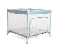 Chicco Open Box Quadrato per Bebè e Bambini dalla Nascita fino a 15 kg, Pieghevole e Compatto, con Tappeto Gioco, Finestre in Rete, 4 Maniglie e Borsa da Viaggio, Verde