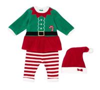 Chicco Outfit Di Natale In Ciniglia, Completo Con Cardigan E Pantaloni Lunghi Unisex - Bimbi 0-24, Rosso (2), 6 mesi