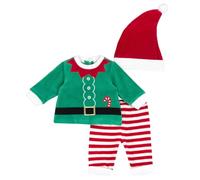 Chicco Outfit Di Natale In Ciniglia, Completo Con Cardigan E Pantaloni Lunghi Unisex - Bimbi 0-24, Rosso (3), 9 mesi