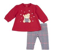 Chicco Outfit Due Pezzi: Leggings e Felpa Neonata 0-24 mesi, Rosso (2), 3 mesi, Designed in Italy