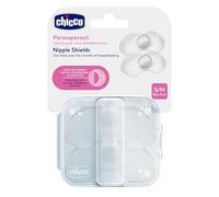 Chicco Paracapezzoli in Silicone, Copricapezzoli Allattamento, Proteggono il Capezzolo, Tettarella Anatomica, Contatto Naturale Pelle a Pelle, Alette Sagomate in Morbido Silicone, Taglia S/M, Bianco