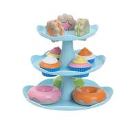 Chicco Pasticceria Giocattolo per Bambini in Legno e Tessuto - Set 34 Pezzi con Alzata, Cupcake, Donuts e Piattini - Gioco di Ruolo Montessori per Motricità Fine e Concentrazione - Idea Regalo