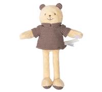 Chicco Peluche Neonato Morbido Velour Orsetto, Gioco Interattivo con Tintinnio Sensoriale e Velcro, Diverse Texture per Sviluppo Tattile, Regalo Nascita, 0 Mesi