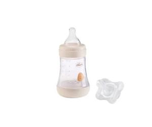 "Chicco - Perfect 5 Biberon 0Mesi+ 150ml + Gommottino Silicone Neutro 0-2 Mesi Confezione kit 2 Pezzi"